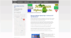 Desktop Screenshot of michigan-highway-signs.com