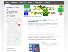 Tablet Screenshot of michigan-highway-signs.com